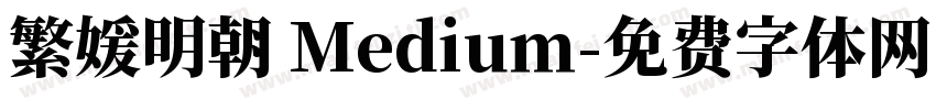繁媛明朝 Medium字体转换
